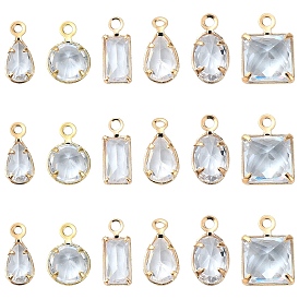 20Шармы из латуни с кубическим цирконием, разнообразные