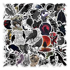 PVC Waterproof Cartoon Crow Stickers, Plague Doctor Self-Adhesive Decals, for Water Bottles Laptop Phone Skateboard Decoration