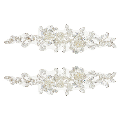 Цветок из полиэстера, с абс пластмассовыми жемчужными бисером, Аксессуары для орнаментов