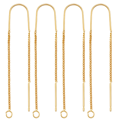 4 пары сплава сережек-гвоздиков, ушные резьбы, с 925 булавками и петлями из стерлингового серебра