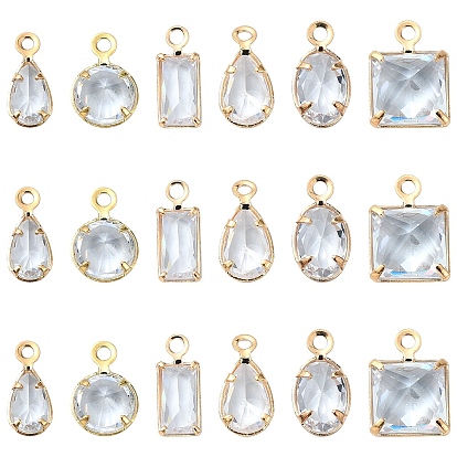 20Шармы из латуни с кубическим цирконием, разнообразные