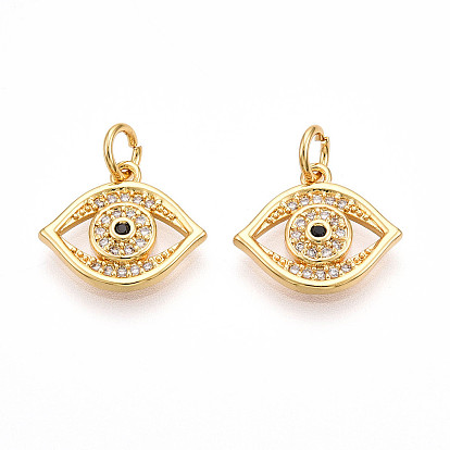 Латунные микро проложить кубического циркония прелести, злые глаза, с целью перехода в кольце