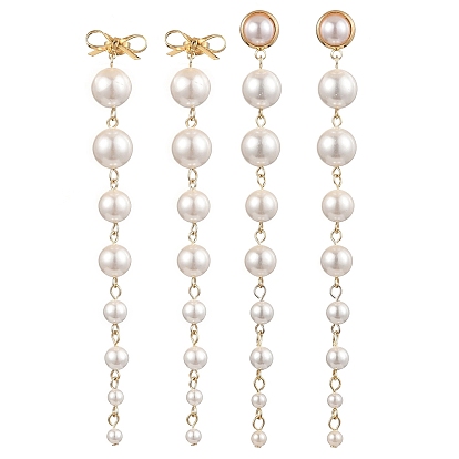 2 пары сережек-гвоздиков с кисточками из ракушек для женщин, круглый и bowknot, золотые