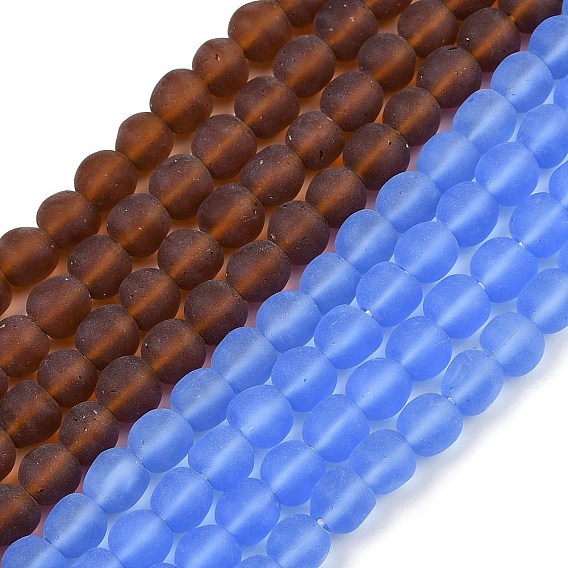 Матовое ручной работы Lampwork бисер, круглые