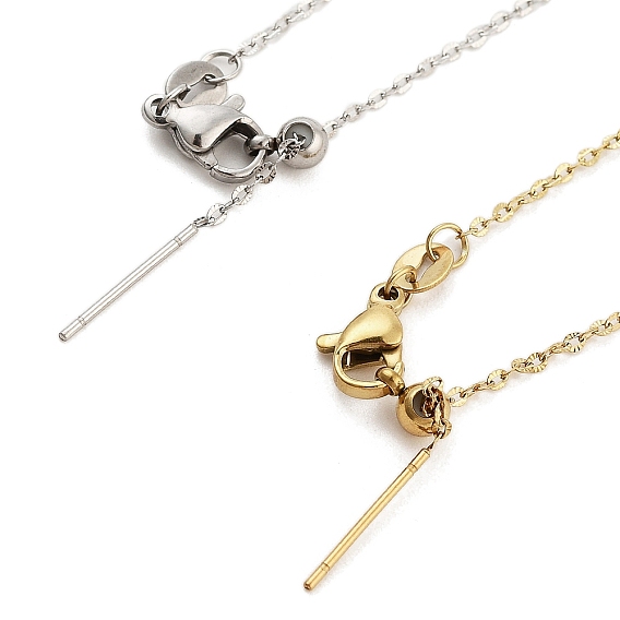 Ионное покрытие (IP) регулируемое 304 ожерелья-цепочки из нержавеющей стали, с силиконовыми бусинами