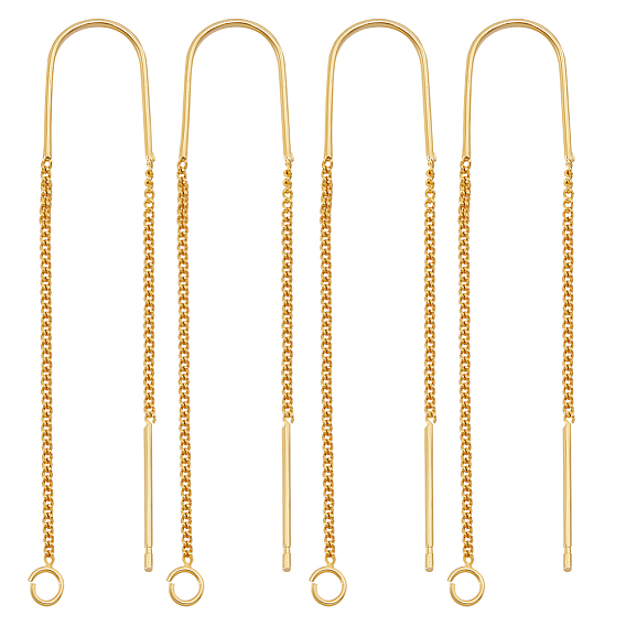 4 пары сплава сережек-гвоздиков, ушные резьбы, с 925 булавками и петлями из стерлингового серебра