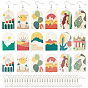 DIY Dangle Earring Making Kits, Including 24Pcs 12 Patterns Acrylic Pendants, 30Pcs Iron Earring Hooks, 40Pcs Iron Jump Rings