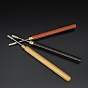 Stainless Steel Double Side Leather Edge Dye Pen, with Wooden Handle, Leather Edge Roller Applicator, for Leather Craft DIY Working