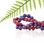 2 Strands 2 Colors Natural American Turquoise Beads Strands, Dyed & Heated, Round