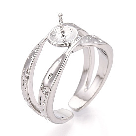 Настройки латунных манжетных колец, за половину пробурено бисера