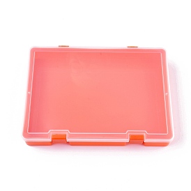 Rectangle Polypropylene(PP) Bead Storage Containers Box, with Hinged Lids, for Small Items and Other Craft Projects
