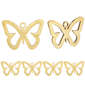 20 шт. 201 подвески из нержавеющей стали, бабочки прелести