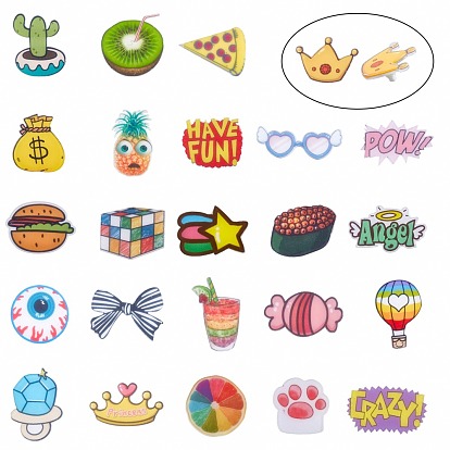 Acrylic Badges Brooch Pins, Cute Lapel Pin, for Clothing Bags Jackets Accessory DIY Crafts