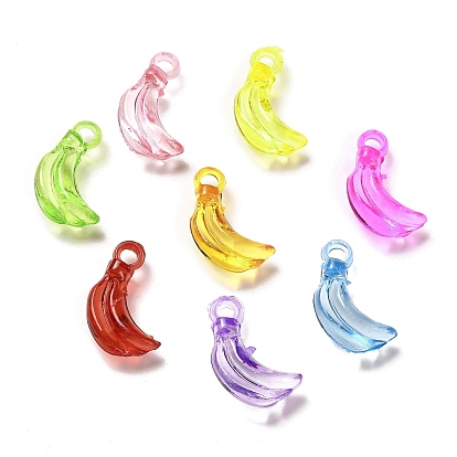 Transparent Acrylic Pendants, Banana