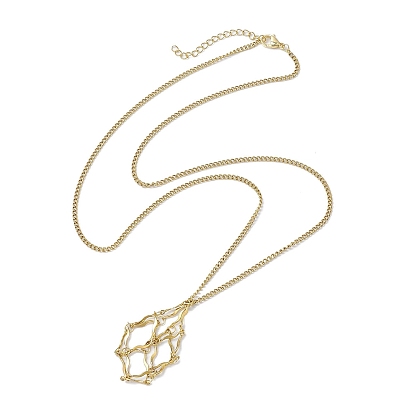 Мешочек для макраме из нержавеющей стали, пустой держатель для камней для изготовления ожерелий