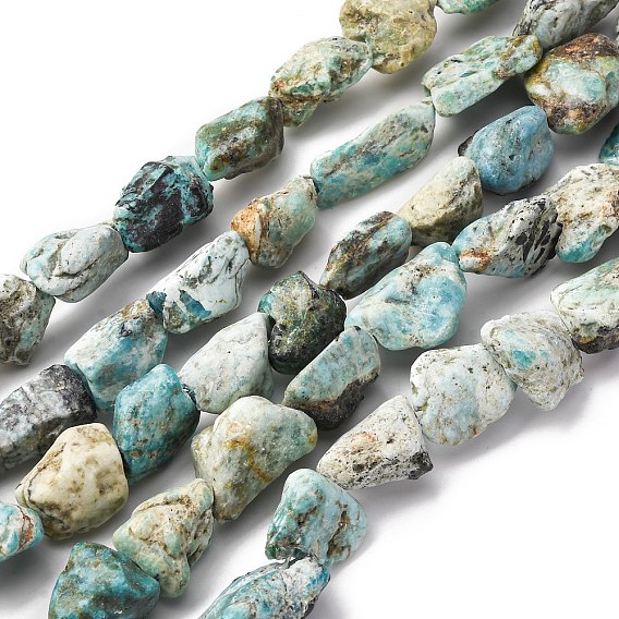 Необработанные грубые натуральные нити бусин из варисцита, самородки