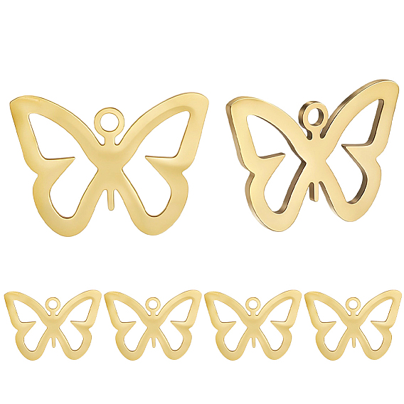 20 шт. 201 подвески из нержавеющей стали, бабочки прелести