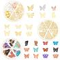 3Boxes 3 Style Brass Cabochons, Nail Art Studs, Nail Art Decoration Accessories, Butterfly