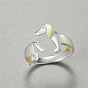 Alloy Cuff Open Rings, Dog