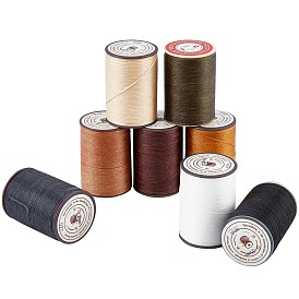 Flat Waxed Thread String, for Leather Sewing Stitching