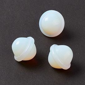 Perles opalite, sans trou, forme de saturne