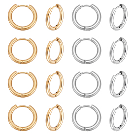 32 шт. 2 цвета 202 серьги-кольца из нержавеющей стали, гипоаллергенные серьги, с 316 хирургическими штифтами из нержавеющей стали
