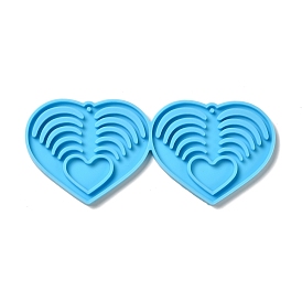 DIY Heart Pendant Silicone Molds, Resin Casting Molds, for UV Resin & Epoxy Resin Jewelry Making