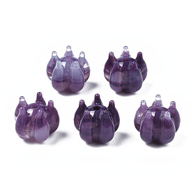 Acrylic Beads, Imitation Gemstone Style, Flower
