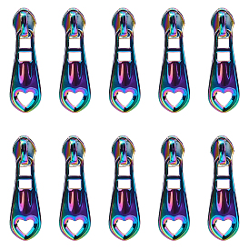 14шт. полое сердце из цинкового сплава головка молнии замена, бегунок с язычками молнии, для чемодана своими руками, пакет, одежда