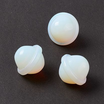 Perles opalite, sans trou, forme de saturne