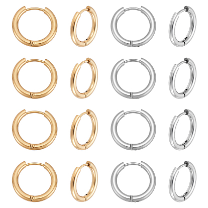 32 шт. 2 цвета 202 серьги-кольца из нержавеющей стали, гипоаллергенные серьги, с 316 хирургическими штифтами из нержавеющей стали