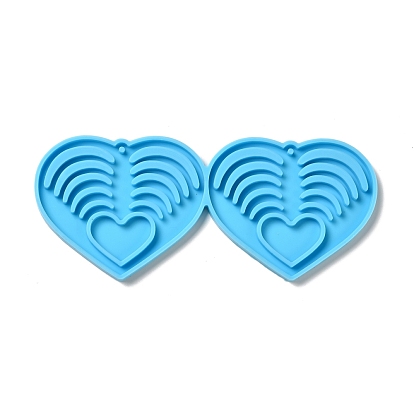 DIY Heart Pendant Silicone Molds, Resin Casting Molds, for UV Resin & Epoxy Resin Jewelry Making