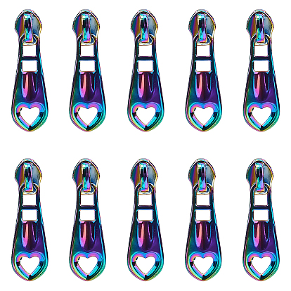 14шт. полое сердце из цинкового сплава головка молнии замена, бегунок с язычками молнии, для чемодана своими руками, пакет, одежда