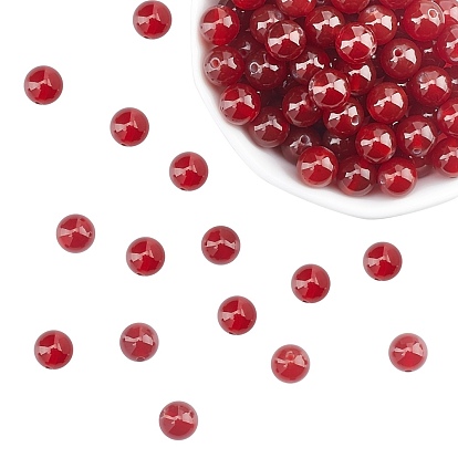 Природного сердолика нитей бисера, окрашенные, круглые