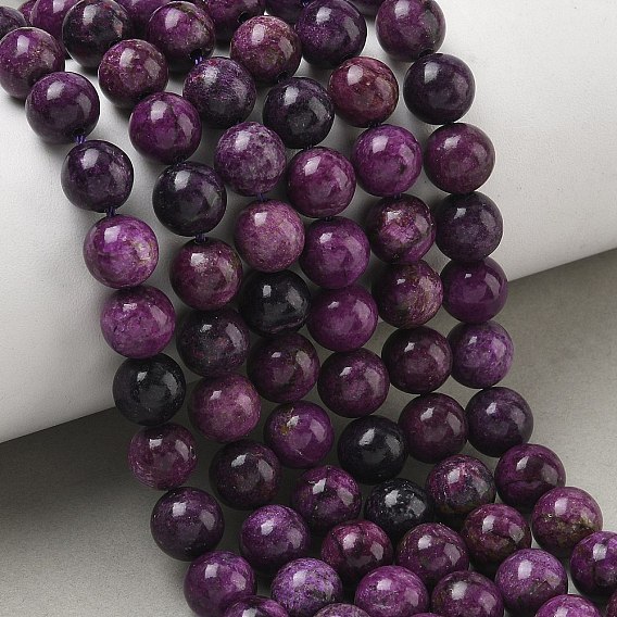 Natural Atlantisite Stichtite Beads Strands, Smooth Round
