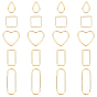 20Pcs 4 Style Brass Linking Rings, Long-Lasting Plated, Mix-shaped