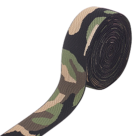 Flat Elastic Rubber Cord/Band, Garment Sewing Accessories, Camouflage Pattern