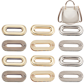 12шт. 3 цвета сплав ввинчивающаяся люверсная втулка фурнитура, для изготовления пакетов, овальные