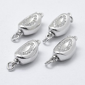 925 заклепки из циркония, с печатью 925, овальные