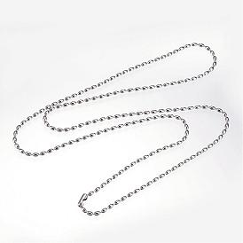 304 colliers en acier inoxydable, avec des agrafes, colliers de chaîne à billes