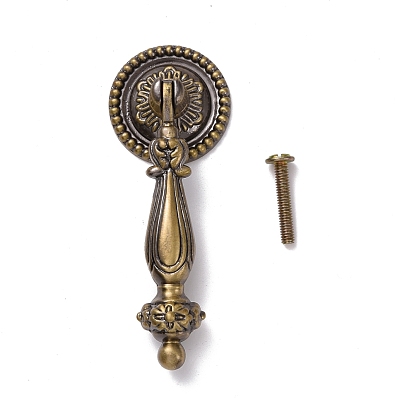 Vintage Metal Drawer Tear Drop Cabinet Door Knobs, Kitchen Drawer Pulls Cabinet Handles, with Iron Screws