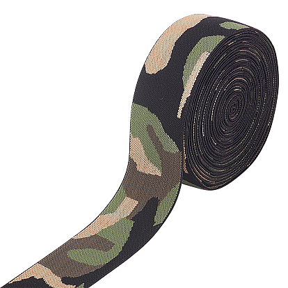 Flat Elastic Rubber Cord/Band, Garment Sewing Accessories, Camouflage Pattern
