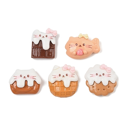 Непрозрачные кабошоны из мультяшной смолы, кошка