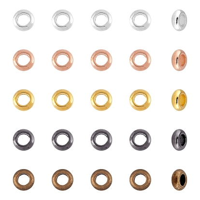 Gear Tibetan Style Alloy Spacer Beads, Lead Free and Cadmium Free, Mixed Color