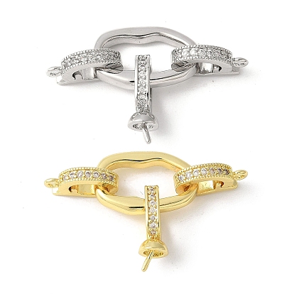 Латунный паве из прозрачного кубического циркония с застежками, без свинца и без кадмия, долговечный, стойки покрытие, овальные