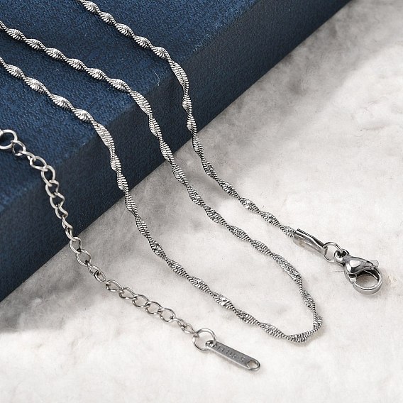 12шт. 1.7мм 304 цепочки из нержавеющей стали для мужчин и женщин, без потускнения
