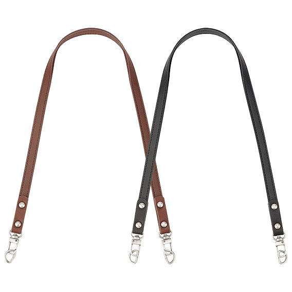 2 шт 2 цвета ручки для сумок из искусственной кожи, Сплав с застежкой омар, для замены ремней для мешков