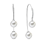 925 серебряные серьги стерлингового, с жемчугом из раковины 