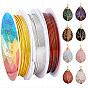 3 rouleaux 3 couleurs fil de cuivre rond pour bijoux, plaqué longue durée