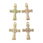 304 подвески из нержавеющей стали с эмалированными кристаллами и стразами, крест прелести, реальный 18 k позолоченный